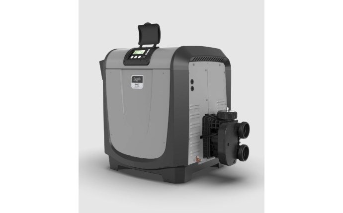 Jandy JXiQ pool heater with digital control panel, designed for efficient heating and automation in residential pools, relevant to pool heater repair and maintenance services in Tucson and Vail.