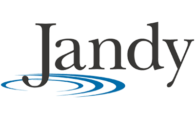 Jandy logo, a brand associated with pool equipment and automation, relevant to Luna Pool Service's offerings in Tucson, Oro Valley, and Vail.